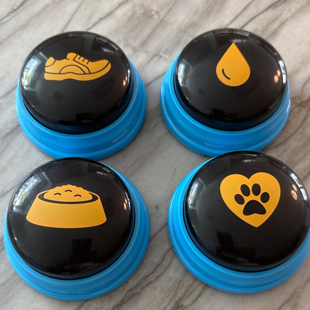 Interactive Dog Training Buttons - Blue and Black